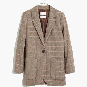 Madewell Larsen Blazer Plaid S